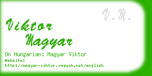 viktor magyar business card